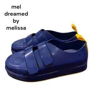 Mel Dreamed by Melissa Mel Go Blue Yellow Kids Sneakers NEW 2